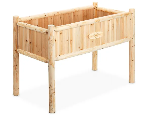 Wooden raised garden bed from amazon.